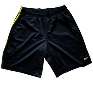 Nike Dri-FIT Men’s Athletic Shorts Black Yellow Size L